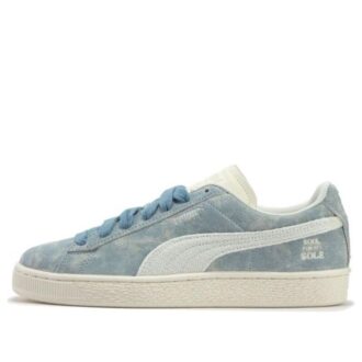 Baskets en daim style nostalgiques « Bleu beige »