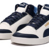 Chaussures de skate Shuffle Mid montantes unisexes bleues et blanches