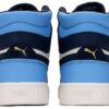 Chaussures de skate Shuffle Mid montantes unisexes bleues et blanches